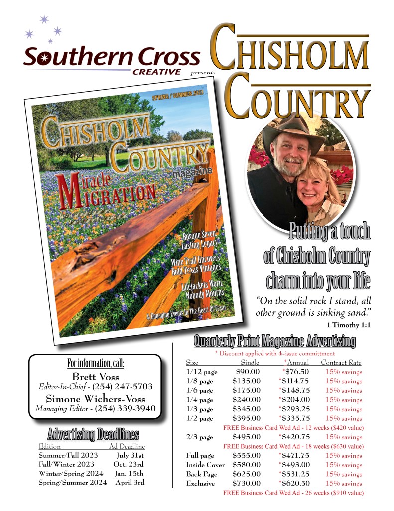 Print Magazine Advertising Rate Card Chisholm Country